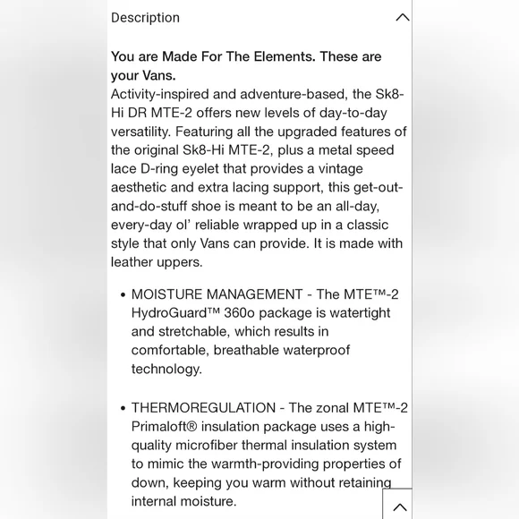 VANS SK8-HI DR MTE-2 - Ankle all-trac shoes, leather, black, size 7.5 - Picture 7 of 10